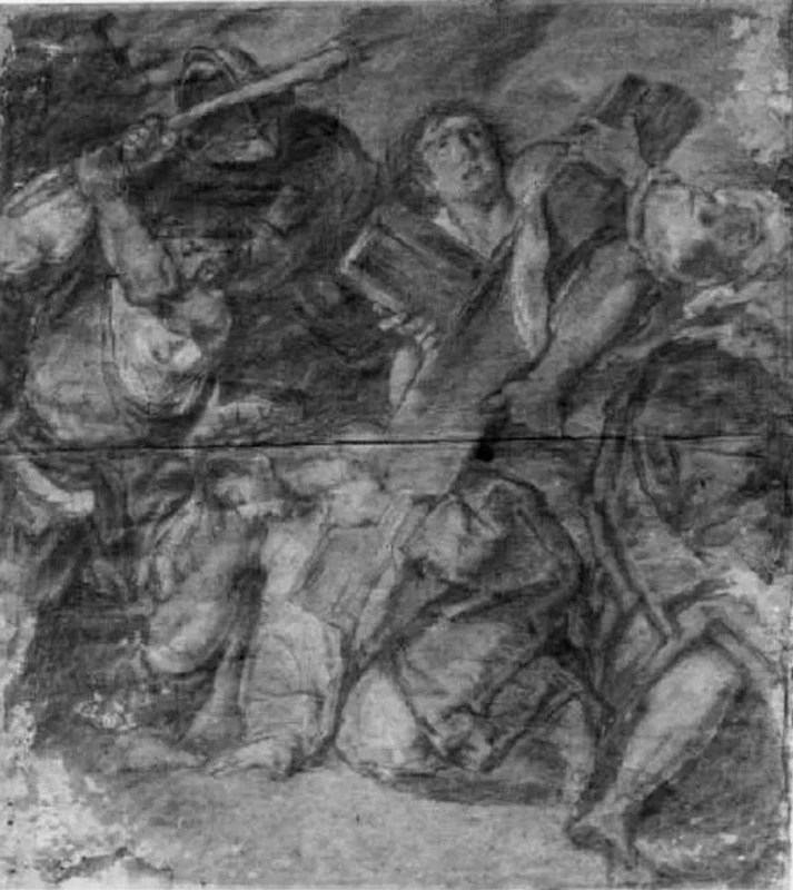 Studio - Via Crucis, Cristo cade sotto il peso della croce, Giuseppe Bazzani, Mantova, Collezione d'Arco